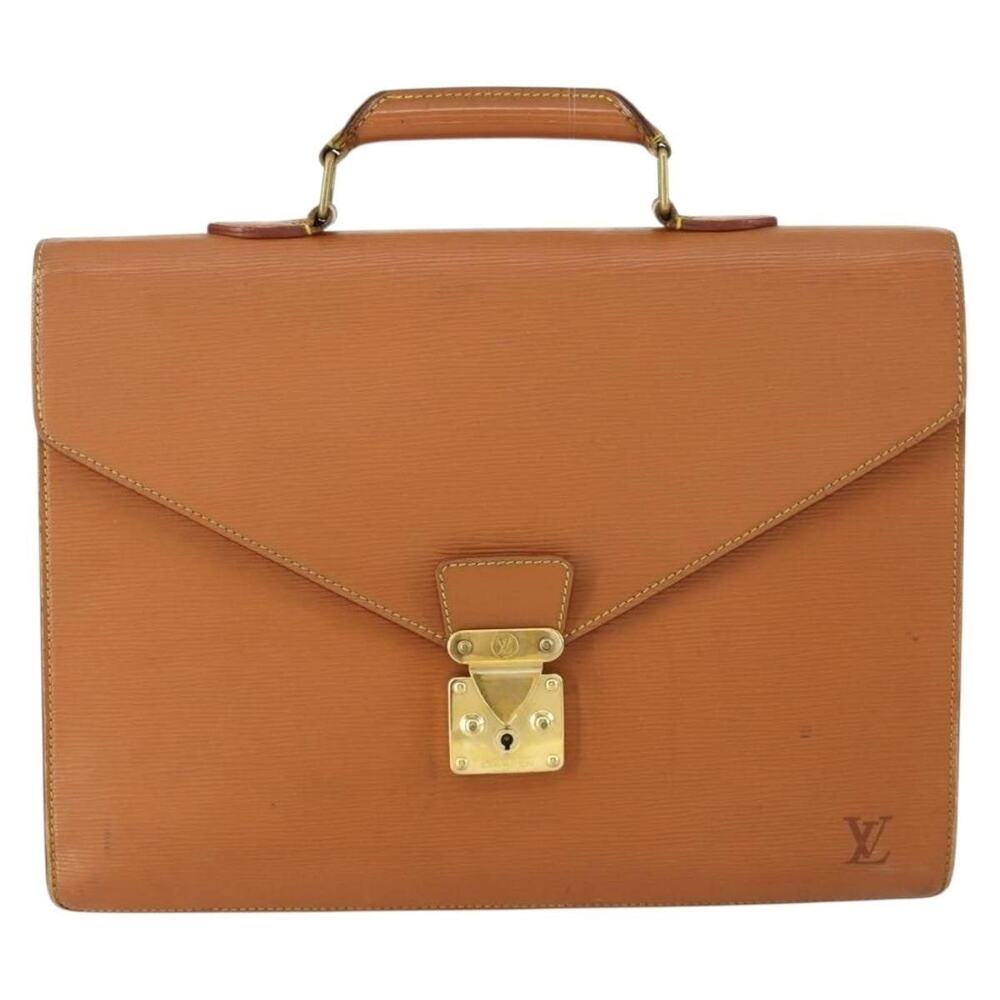 Louis Vuitton Epi Serviette Conseiller Briefcase Beige